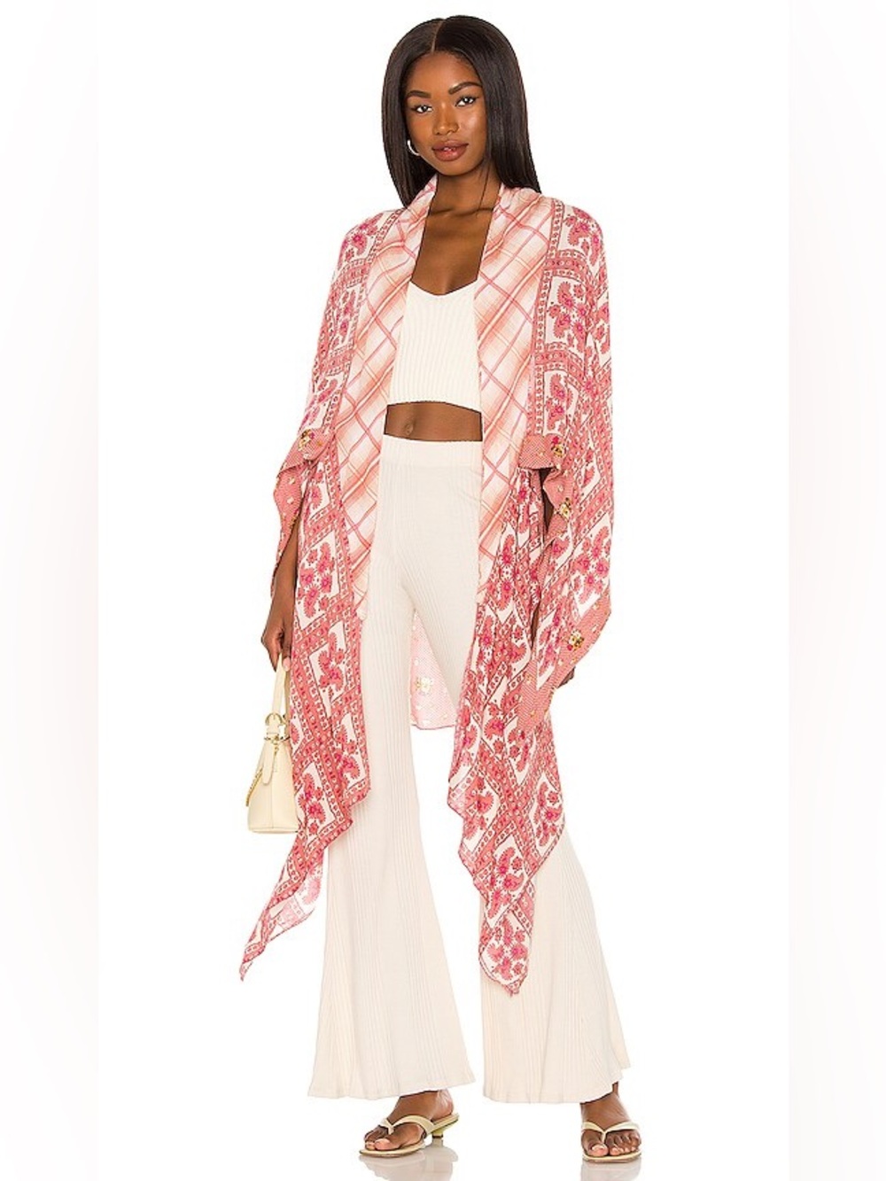 FREE PEOPLE AMERICAN PIE PATCHWORK KIMONO